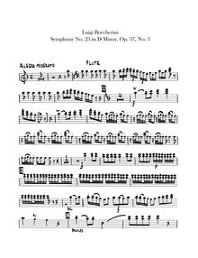 Partition flûte, 4 Symphonies, G.515-518 (Op.37), 1. C major2. D major3. D minor4. A major