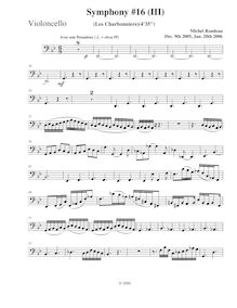 Partition violoncelles, Symphony No.16, Rondeau, Michel par Michel Rondeau