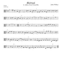 Partition ténor viole de gambe, alto clef, madrigaux - Set 1, Wilbye, John par John Wilbye