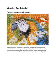 Tutorial - Text photo mosaic picture