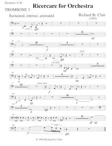 Partition Trombone 3, Ricercare, St. Clair, Richard