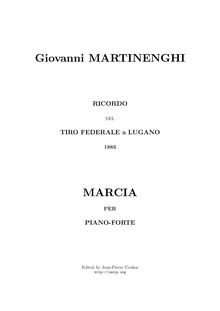 Partition complète, Marcia per piano-forte, Ricordo del tiro federale a Lugano