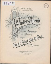 Partition complète, Winter-Abend, Brandts Buys, Henri François Robert