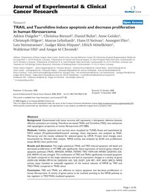 TRAIL and Taurolidine induce apoptosis and decrease proliferation in human fibrosarcoma