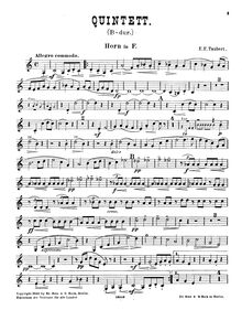 Partition cor, quintette pour Piano et vents, Op.48, B♭ major, Taubert, Ernst Eduard
