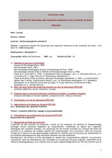 Curriculum vitae Membre EA Dynamique des Capacités Humaines et des ...