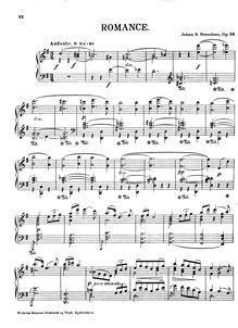 Partition complète, Romance, Op.26, Svendsen, Johan