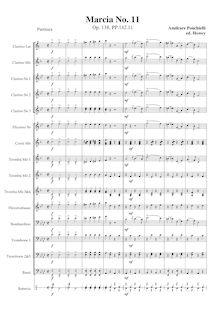 Partition complète, Marcia No.11, Op.138, Ponchielli, Amilcare
