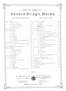Partition de piano, lyrique pièces, Op.43, Grieg, Edvard par Edvard Grieg