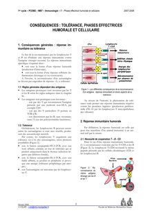 1er cycle PCEM2 MB7 Immunologie I7 Phase effectrice humorale et cellulaire