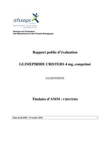 Glimépiride 4 mg, comprimé