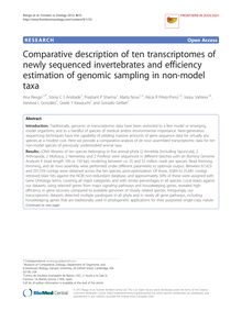 Comparative description of ten transcriptomes of newly sequenced invertebrates and efficiency estimation of genomic sampling in non-model taxa