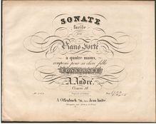 Partition complète, Sonate facile, Op.56, C Major, André, Johann Anton