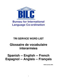 Lexique interarmées trilingue: Spanish-English-French