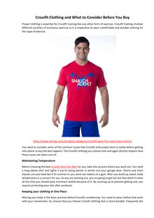 Crossfit Clothing and What to Consider Before You Buy