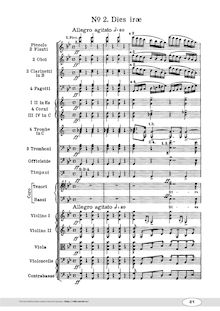 Partition , Sequence (Dies Irae), Requiem, Messa da Requiem, Verdi, Giuseppe
