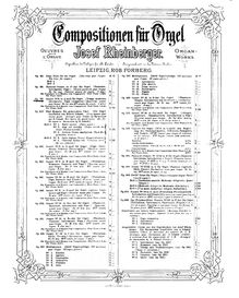 Partition complète, orgue Sonata No.4, A minor, Rheinberger, Josef Gabriel