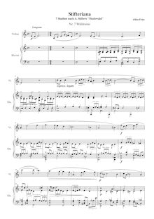 Partition , Waldruine, partition complète, Stifteriana, Sieben Bilder für Violine und Klavier nach den sieben Kapiteln aus Adalbert Stifters Hochwald