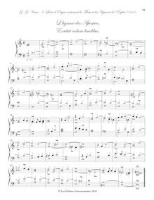 Partition , L’hymne des Apostres «Exultet cœlum laudibus» - Fugue sur le sujet de l’hymne précédente, Deuxième livre d’orgue contenant la messe et les hymnes de l’Église
