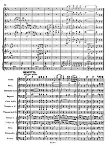 Partition , Menuetto: Allegro molto, Symphony No.1 en C minor, Sinfonia XIII