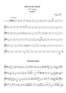 Partition Continuo , partie, Première et Deuxième , E minor, A major