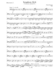 Partition basson 2, Symphony No.6  Magnificat , D major, Rondeau, Michel par Michel Rondeau