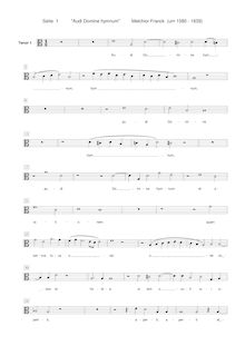 Partition ténor 1 , partie [C3 clef], Audi Domine hymnum, Franck, Melchior