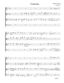 Partition Fantasia, VdGS No.12 - partition complète (Tr A T B), fantaisies pour 4 violes de gambe