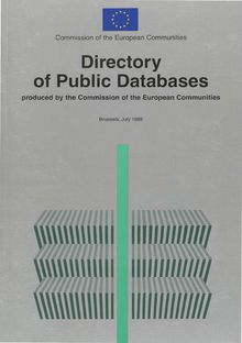 Directory of public databases produced by the Commission of the European Community
