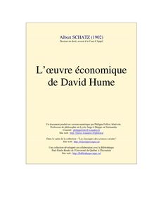L oeuvre conomique de David Hume