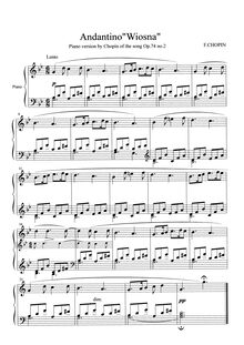 Partition complète, Wiosna, g minor, Chopin, Frédéric