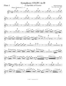 Partition flûte 1, Symphony No.31, D major, Rondeau, Michel