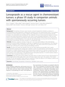 Lansoprazole as a rescue agent in chemoresistant tumors: a phase I/II study in companion animals with spontaneously occurring tumors