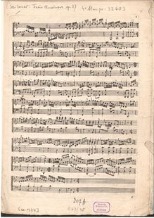 Partition clavecin [incomplete], 3 quatuors pour le clavecin avec l accompagnement d un flûte traversiere, violon et violoncelle