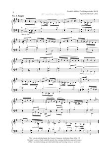 Partition No.2 (Reconstruction), 12 orgue pièces, Op.11, Müller, Friedrich