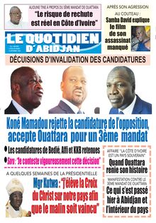 Le Quotidien d’Abidjan n°2926 - du mardi 15 septembre 2020