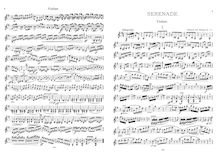 Partition complète et parties, Serenade, Op.17, G major