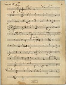 Partition cor 3, Symphony No.1, Symphony No.1 in C minor, C minor