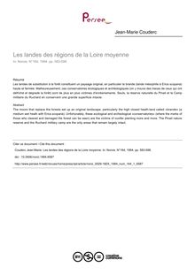Les landes des régions de la Loire moyenne - article ; n°1 ; vol.164, pg 583-598