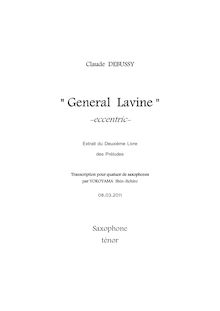 Partition ténor saxophone, préludes (Deuxième livre), Debussy, Claude