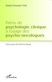 Précis de psychologie clinique à l usage des psycho-oncologues
