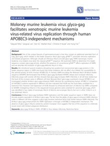 Moloney murine leukemia virus glyco-gag facilitates xenotropic murine leukemia virus-related virus replication through human APOBEC3-independent mechanisms
