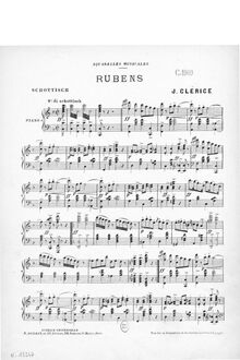 Partition Rubens (Scottish), Aquarelles musicales, Clérice, Justin