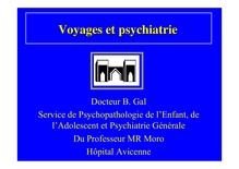 Voyages et psychiatrie Béatrice Gal module