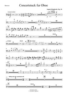 Partition basson 1, 2, Konzertstück pour hautbois et orchestre, Op.18