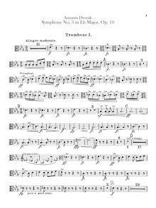 Partition Trombone 1, 2, 3, Tuba, Symphony No.3, Symfonie č.3, E♭ major