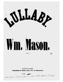 Partition complète, Lullaby, A♭ major, Mason, William