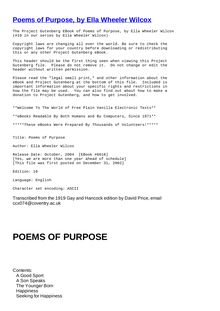Poems of Purpose