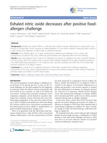 Exhaled nitric oxide decreases after positive food-allergen challenge