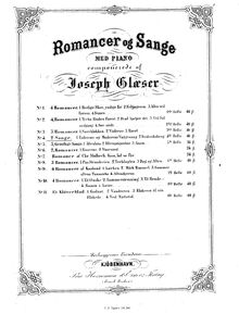Partition complète, 2 Sange, Glæser, Joseph par Joseph Glæser